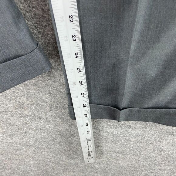 Giorgio DePaoli Dress Pants Men 34*30 Gray High Rise Pleated Straight Cuffed - Picture 7 of 10